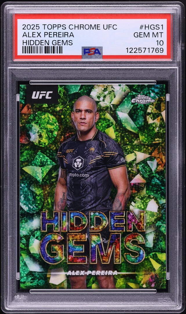 2025 Topps Chrome UFC Hidden Gems Alex Pereira #HGS1 PSA 10 GEM MINT