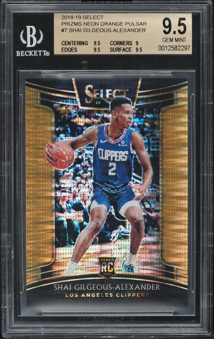 2018 Select Concourse Neon Orange Pulsar FOTL Shai Gilgeous-Alexander ROOKIE /13 #7 BGS 9.5