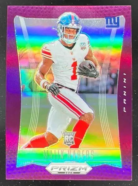 2024 Panini Prizm Deca Purple Prizm #228 Malik Nabers /99