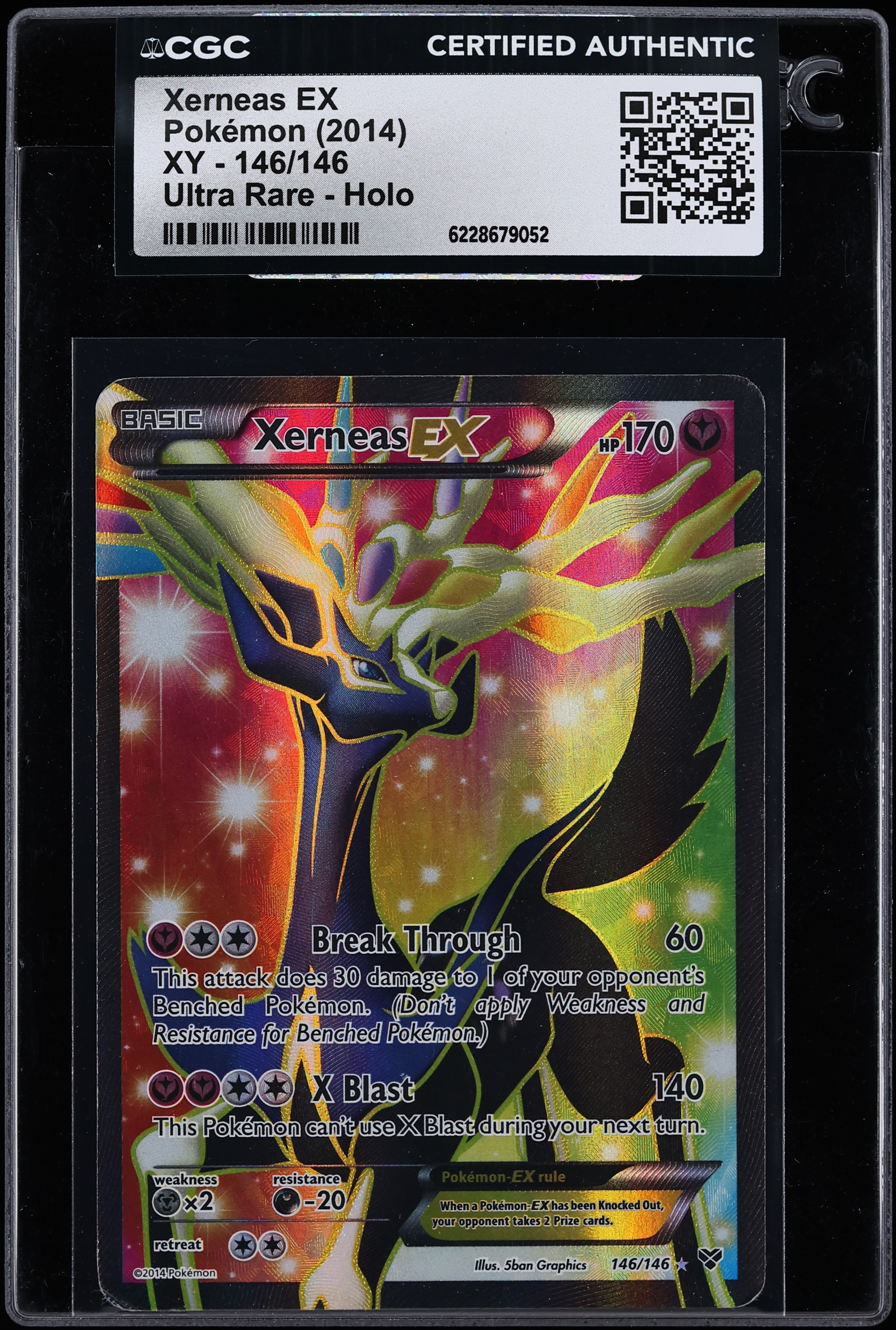 2014 Pokemon XY Full Art Xerneas EX #146 CGC AUTH