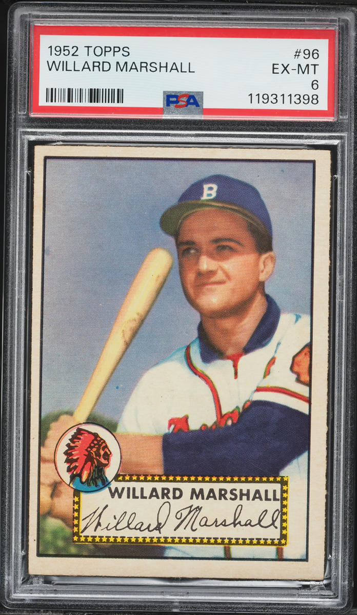 1952 Topps Willard Marshall #96 PSA 6 EXMT