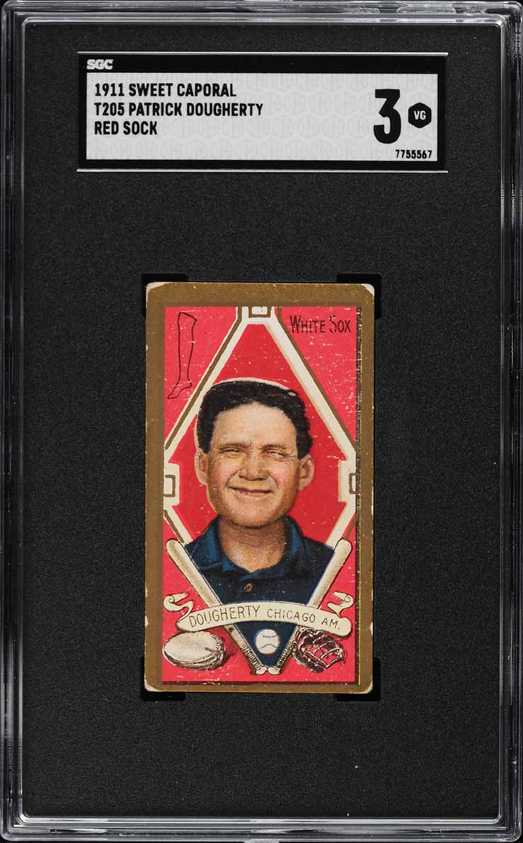 1911 T205 Gold Border Patsy Dougherty RED SOCK EMBLEM SGC 3 VG