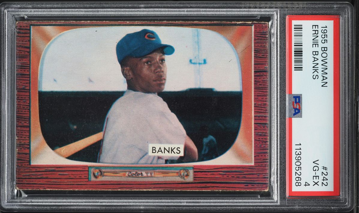 1955 Bowman Ernie Banks #242 PSA 4 VGEX