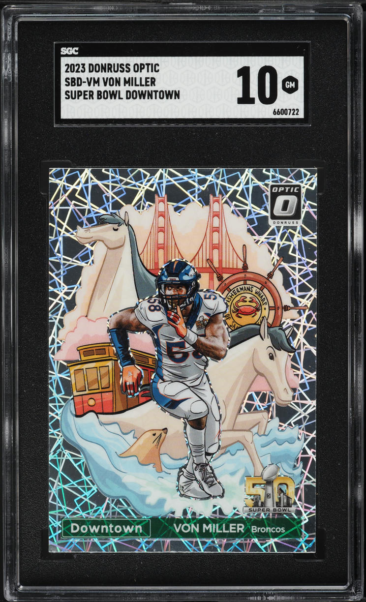 2023 Donruss Optic Super Bowl Downtown Von Miller #SBD-VM SGC 10 GEM MINT
