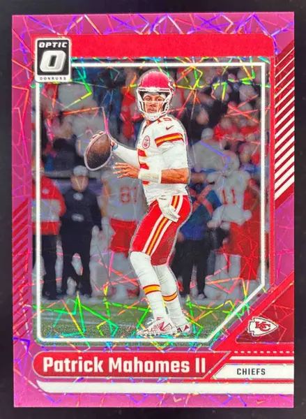 2024 Panini Donruss Optic Pink Velocity #94 Patrick Mahomes II /80