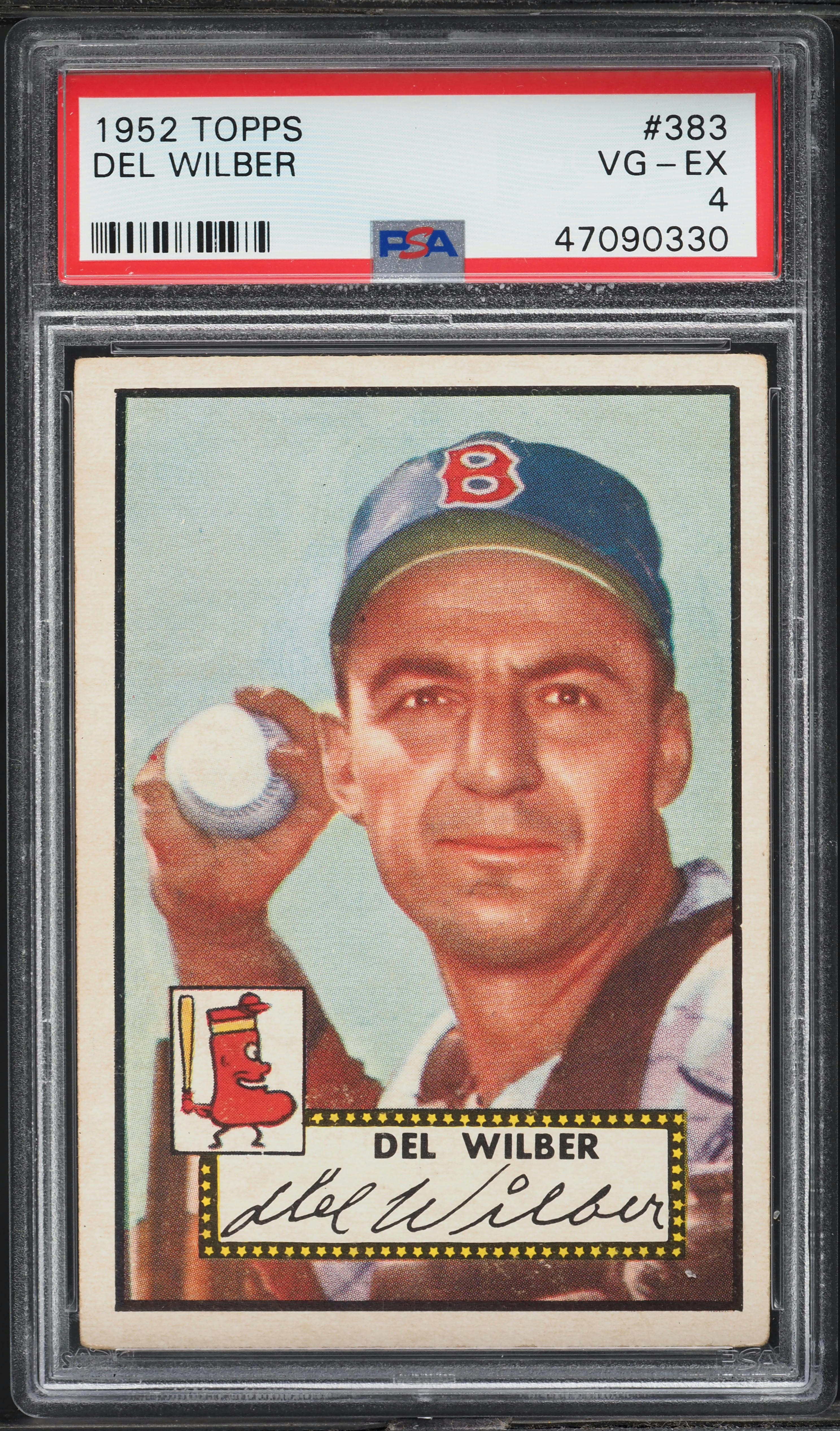 1952 Topps Del Wilber #383 PSA 4 VGEX