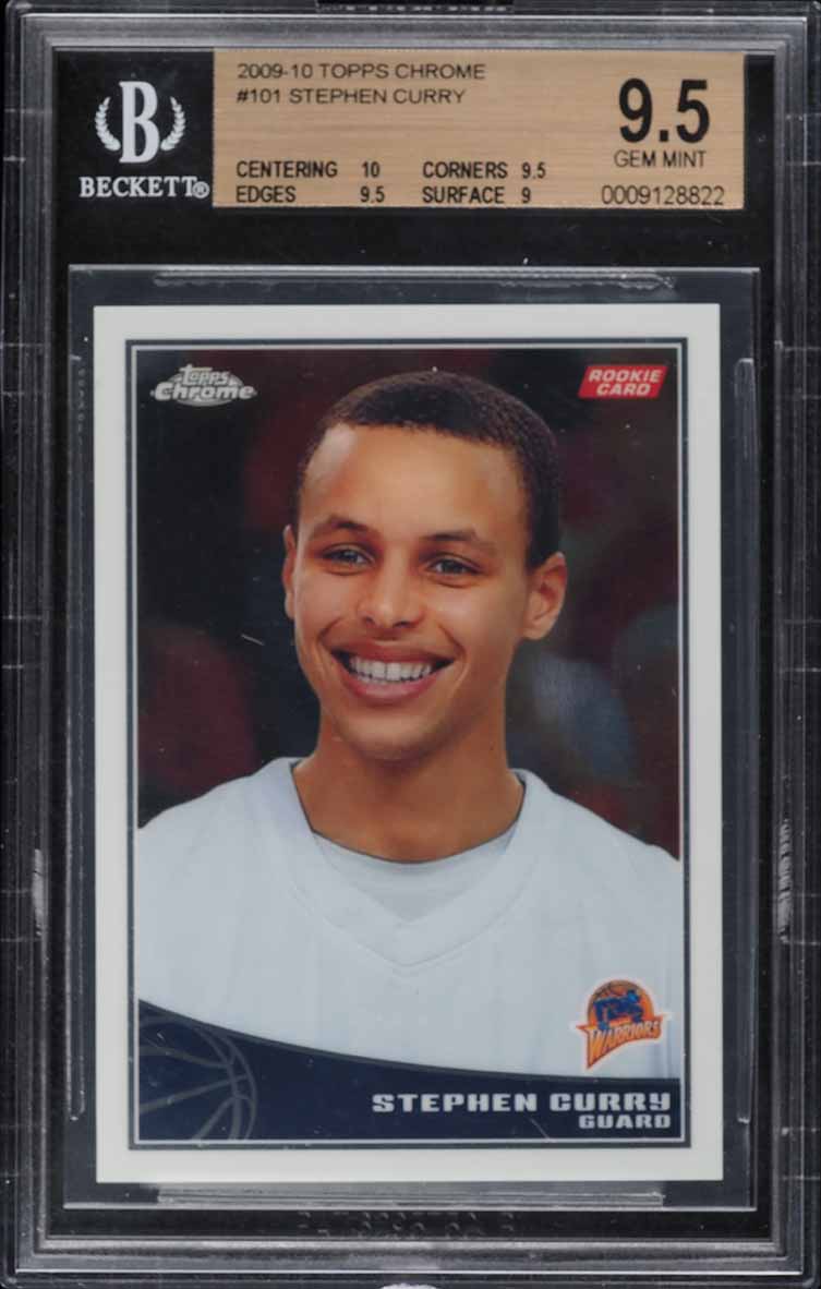 2009 Topps Chrome Stephen Curry ROOKIE /999 #101 BGS 9.5 GEM MINT