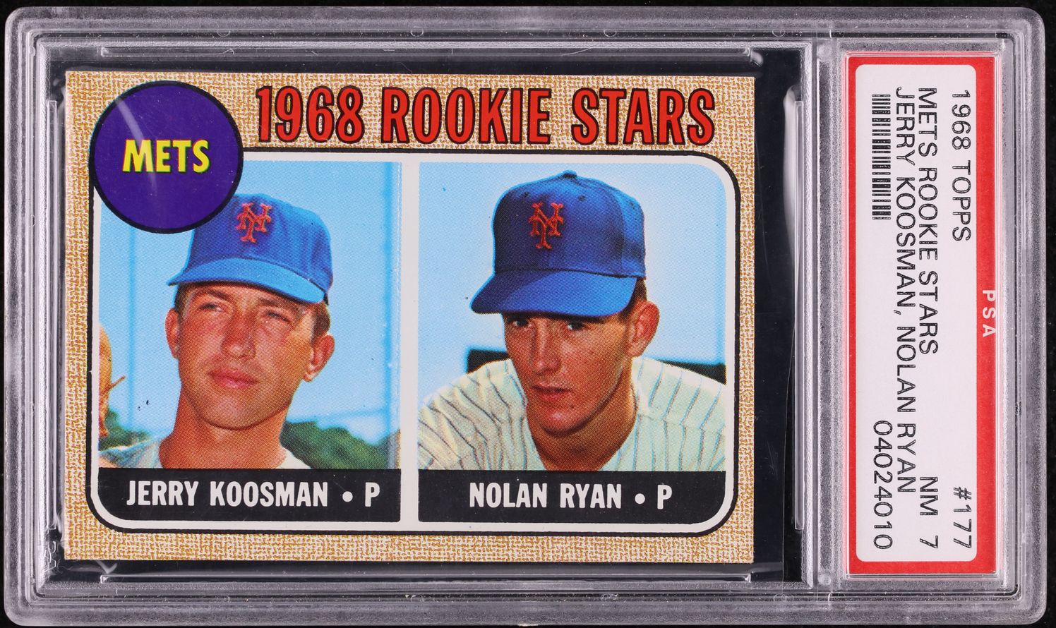 1968 Topps Nolan Ryan ROOKIE #177 PSA 7 NRMT