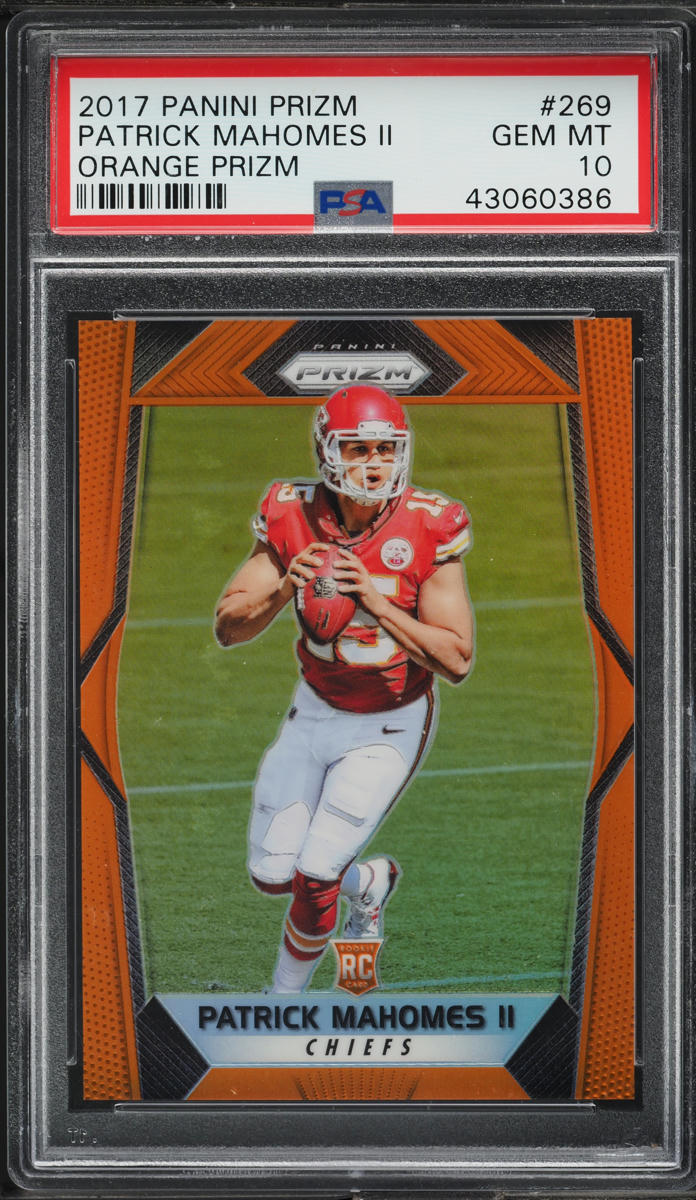 2017 Panini Prizm Orange Patrick Mahomes II ROOKIE /275 #269 PSA 10 GEM MINT