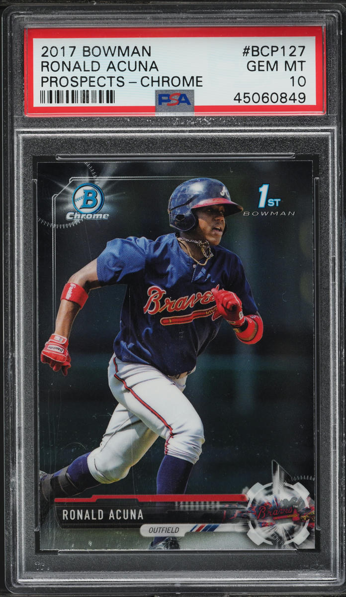 2017 Bowman Chrome Prospects Ronald Acuna Jr. ROOKIE #BCP127 PSA 10 GEM MINT