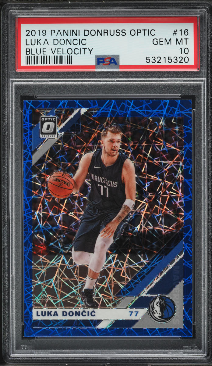 2019 Donruss Optic Blue Velocity Luka Doncic #16 PSA 10 GEM MINT