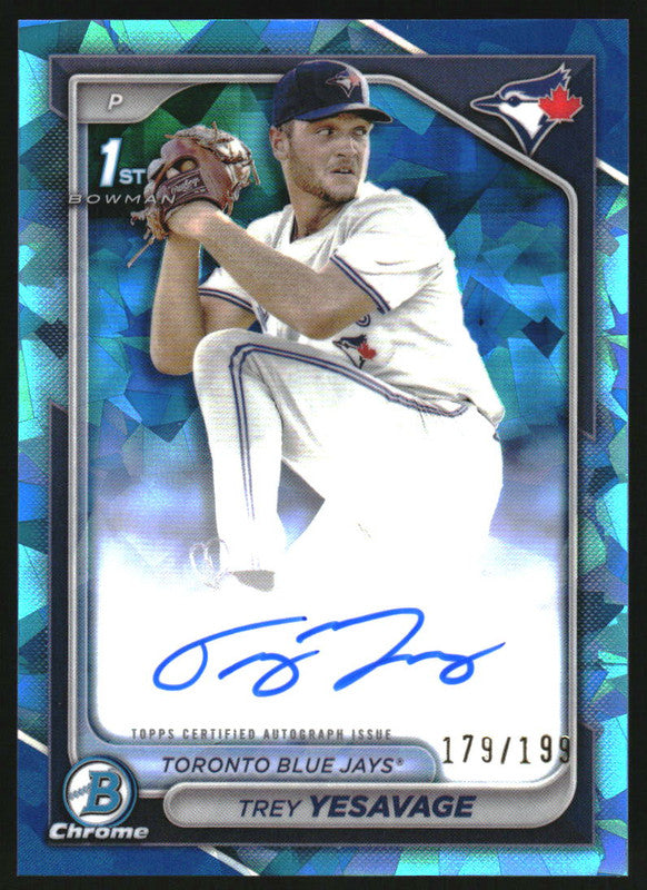 2024 Bowman Draft Sapphire Chrome Autographs #CPA-TY Trey Yesavage RC Auto /199