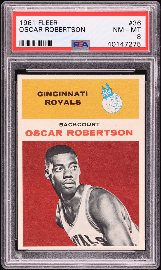 1961 Fleer Basketball Oscar Robertson ROOKIE #36 PSA 8 NM-MT