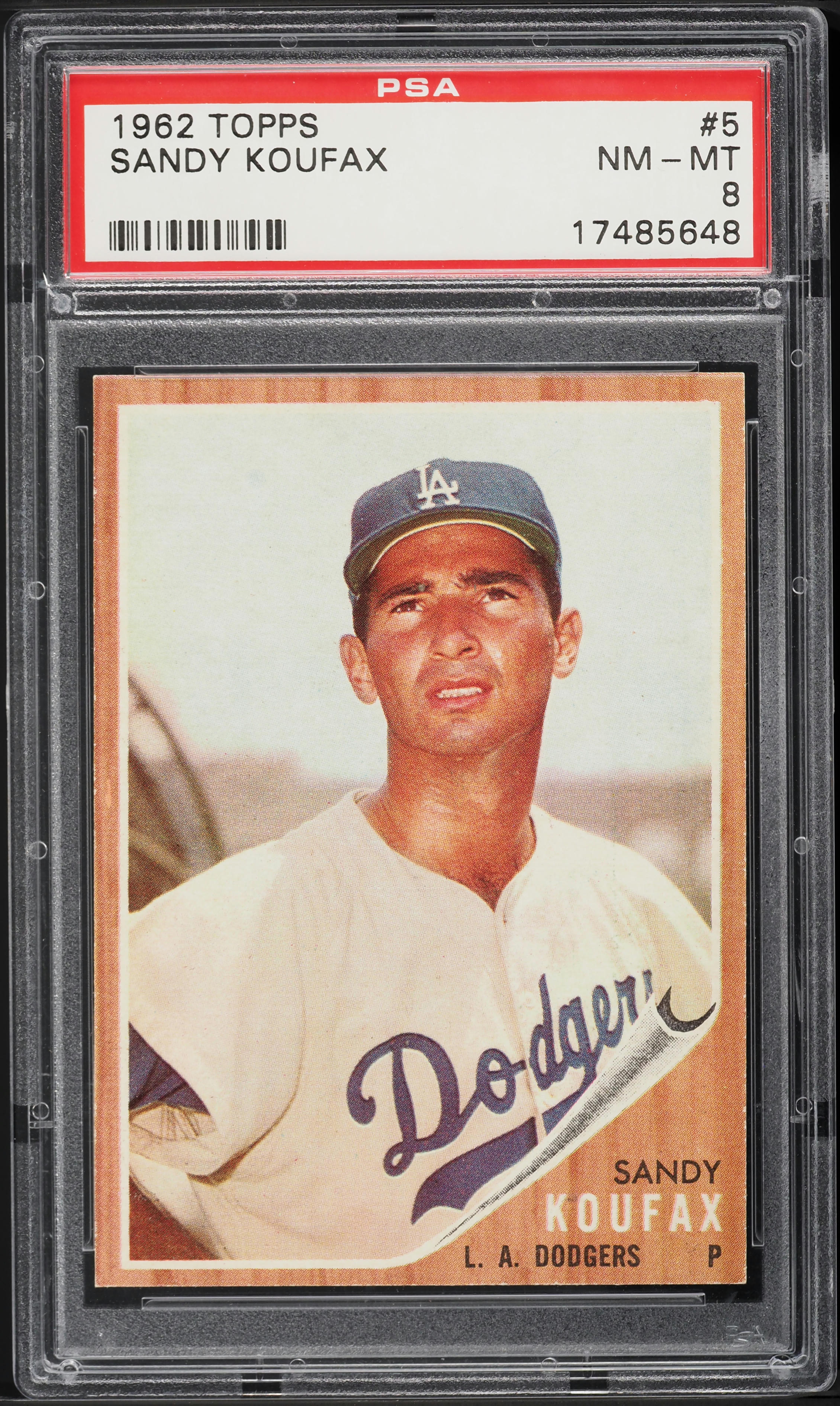 1962 Topps Sandy Koufax #5 PSA 8 NM-MT