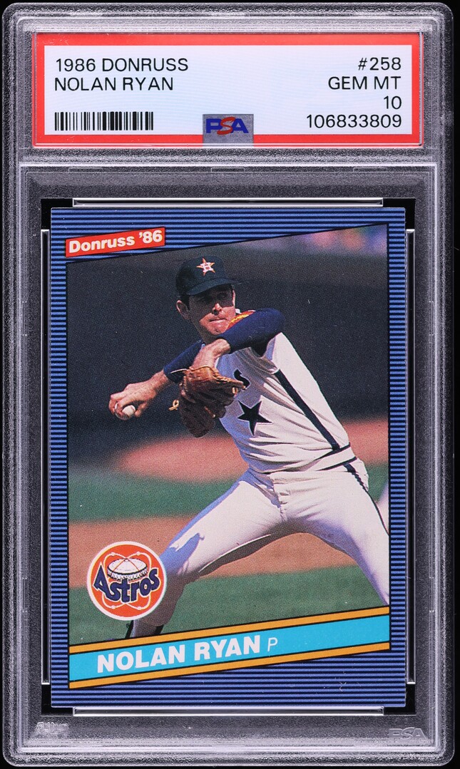 1986 Donruss Nolan Ryan #258 PSA 10 GEM MINT