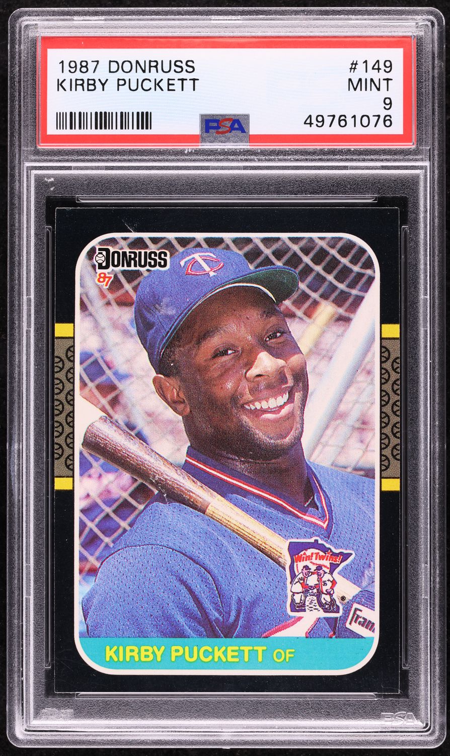 1987 Donruss Kirby Puckett #149 PSA 9 MINT