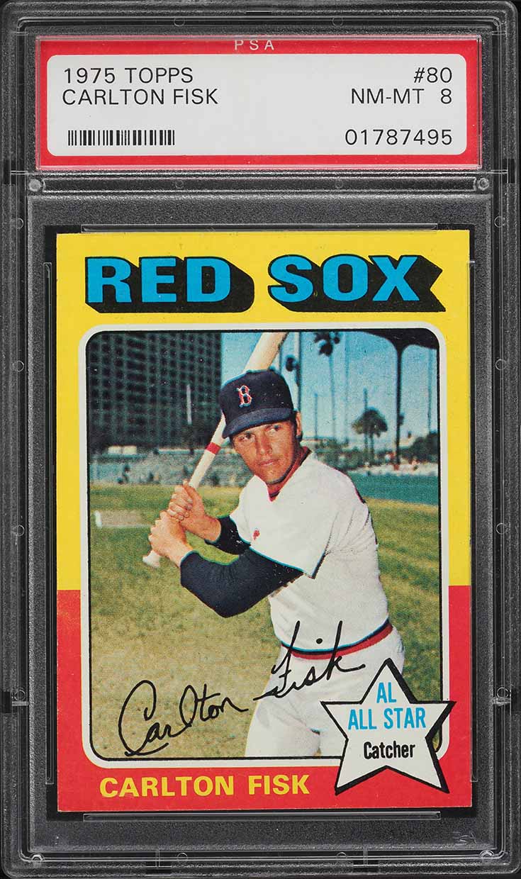 1975 Topps Carlton Fisk #80 PSA 8 NM-MT