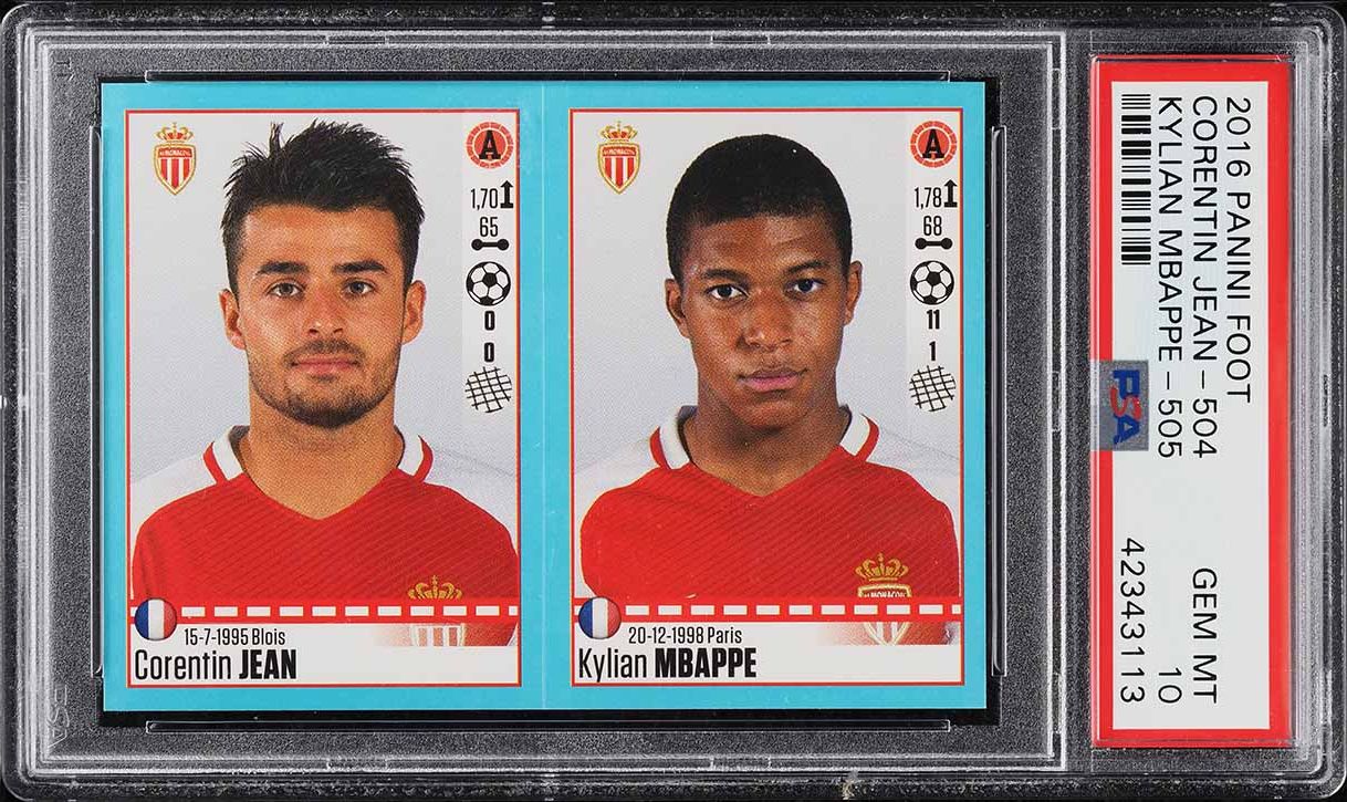 2016 Panini Foot Kylian Mbappe ROOKIE #504/505 PSA 10 GEM MINT