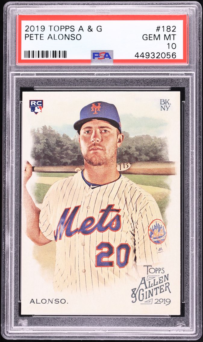 2019 Topps Allen & Ginter Pete Alonso ROOKIE #182 PSA 10 GEM MINT