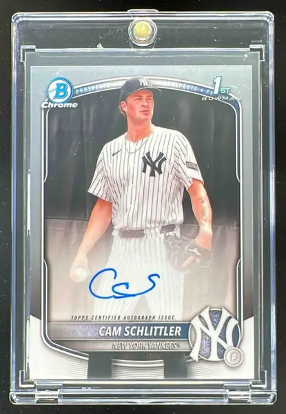 2025 Bowman Chrome Chrome Autograph #CPA-CSC Cam Schlittler RC Auto