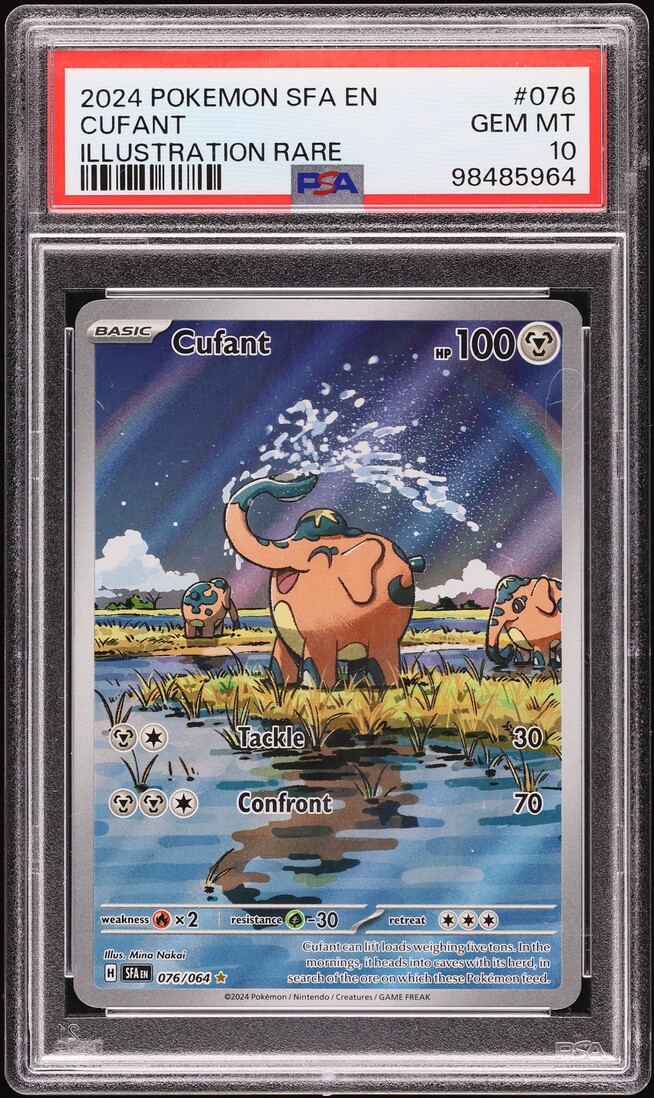 2024 Pokemon Scarlet & Violet Shrouded Fable IR Cufant #076 PSA 10 GEM MINT