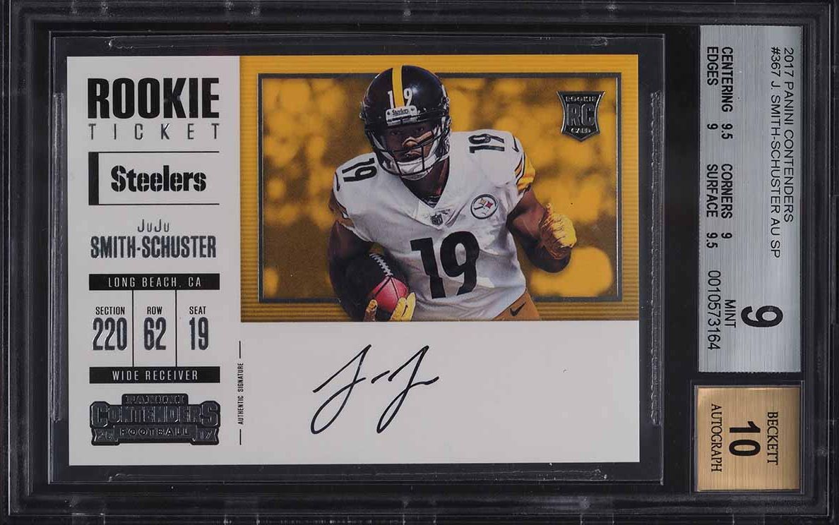 2017 Panini Contenders Juju Smith-Schuster SP ROOKIE RC AUTO #367 BGS 9 MINT