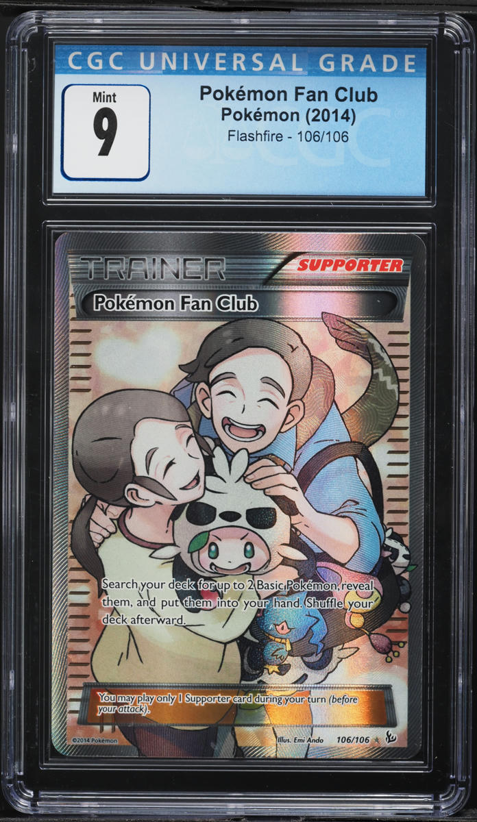 2014 Pokemon XY Flashfire Full Art Pokemon Fan Club #106 CGC 9 MINT