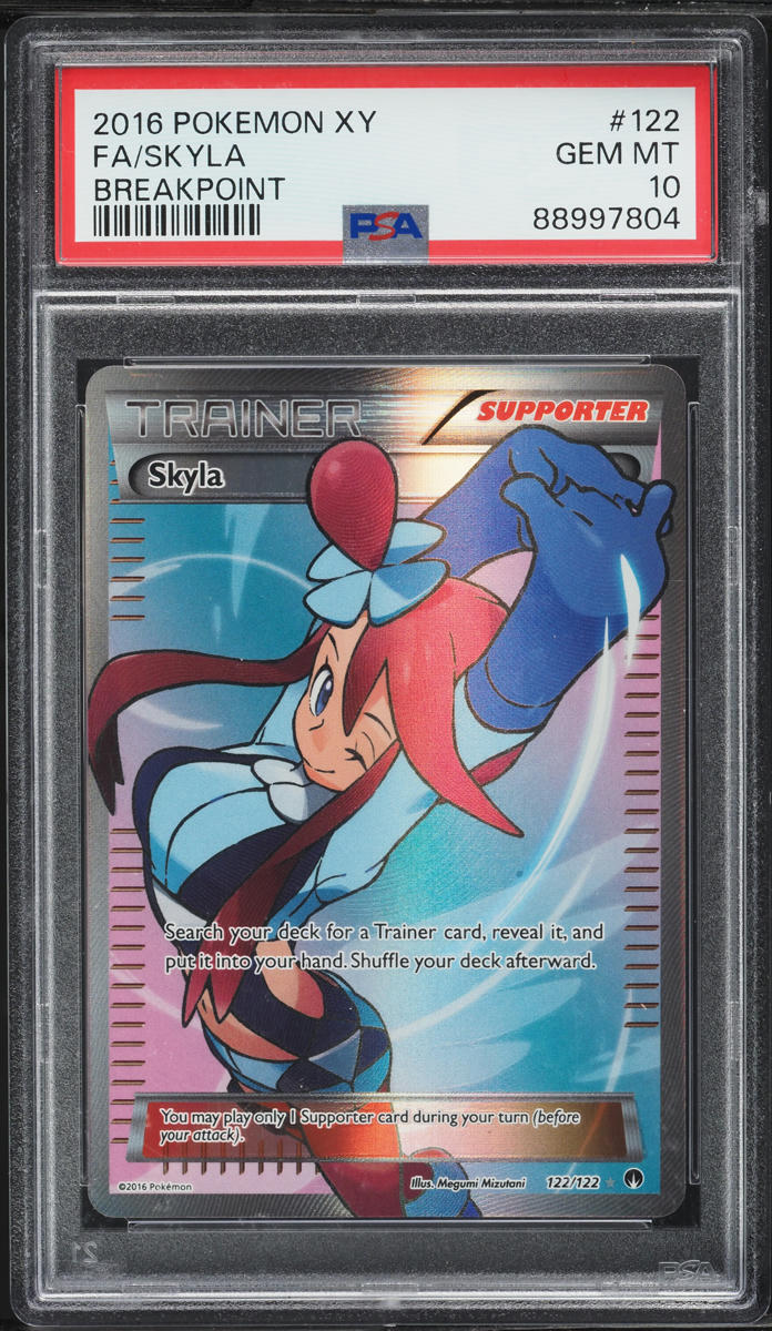 2016 Pokemon XY Breakpoint Full Art Skyla #122 PSA 10 GEM MINT