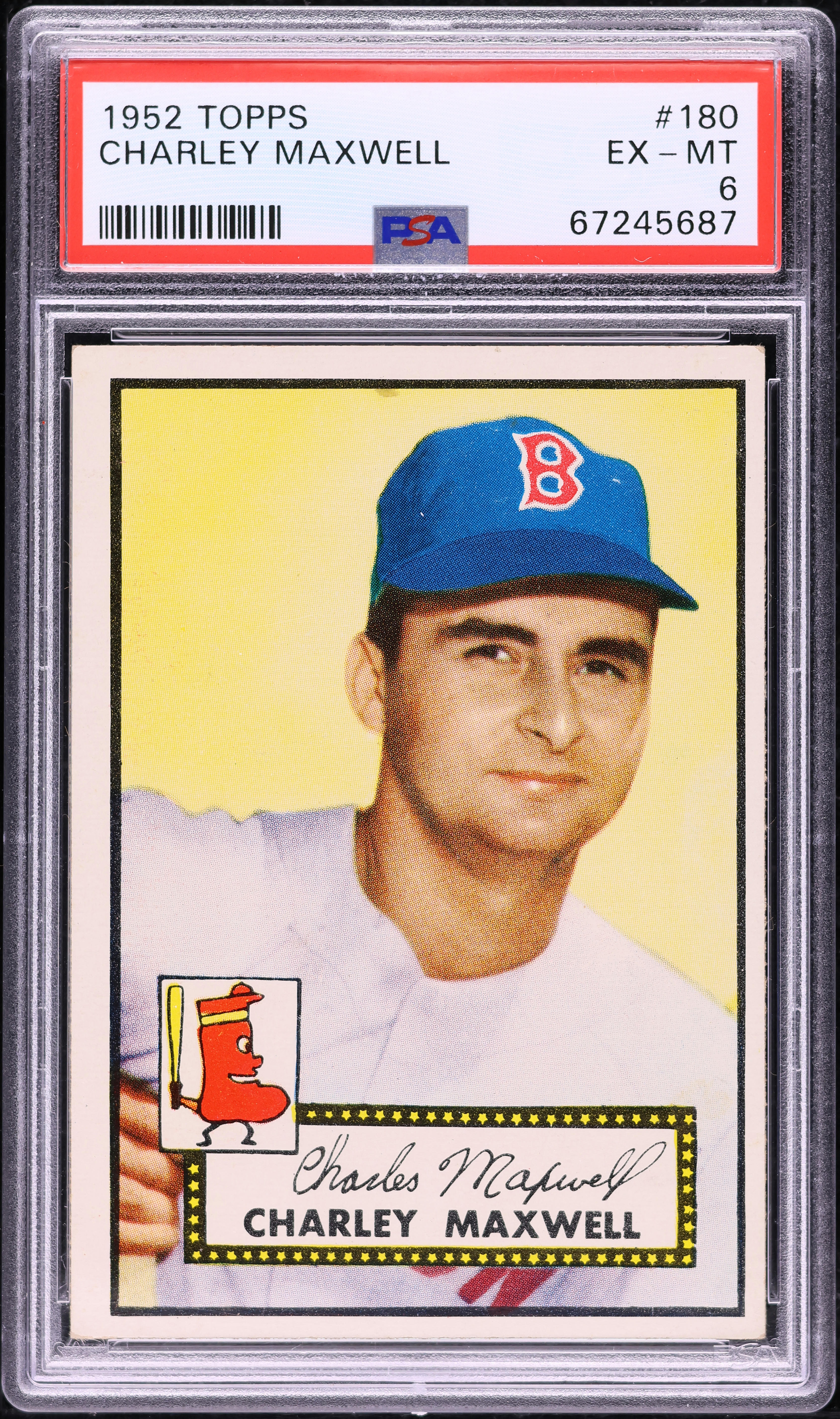 1952 Topps Charley Maxwell #180 PSA 6 EXMT
