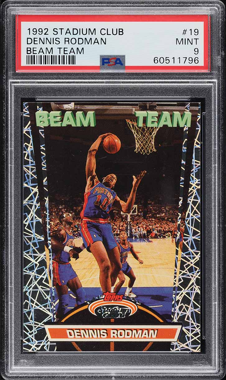 1992 Stadium Club Beam Team Dennis Rodman #19 PSA 9 MINT