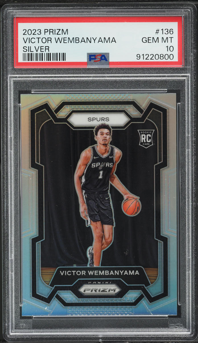 2023 Panini Prizm Silver Victor Wembanyama ROOKIE #136 PSA 10 GEM MINT