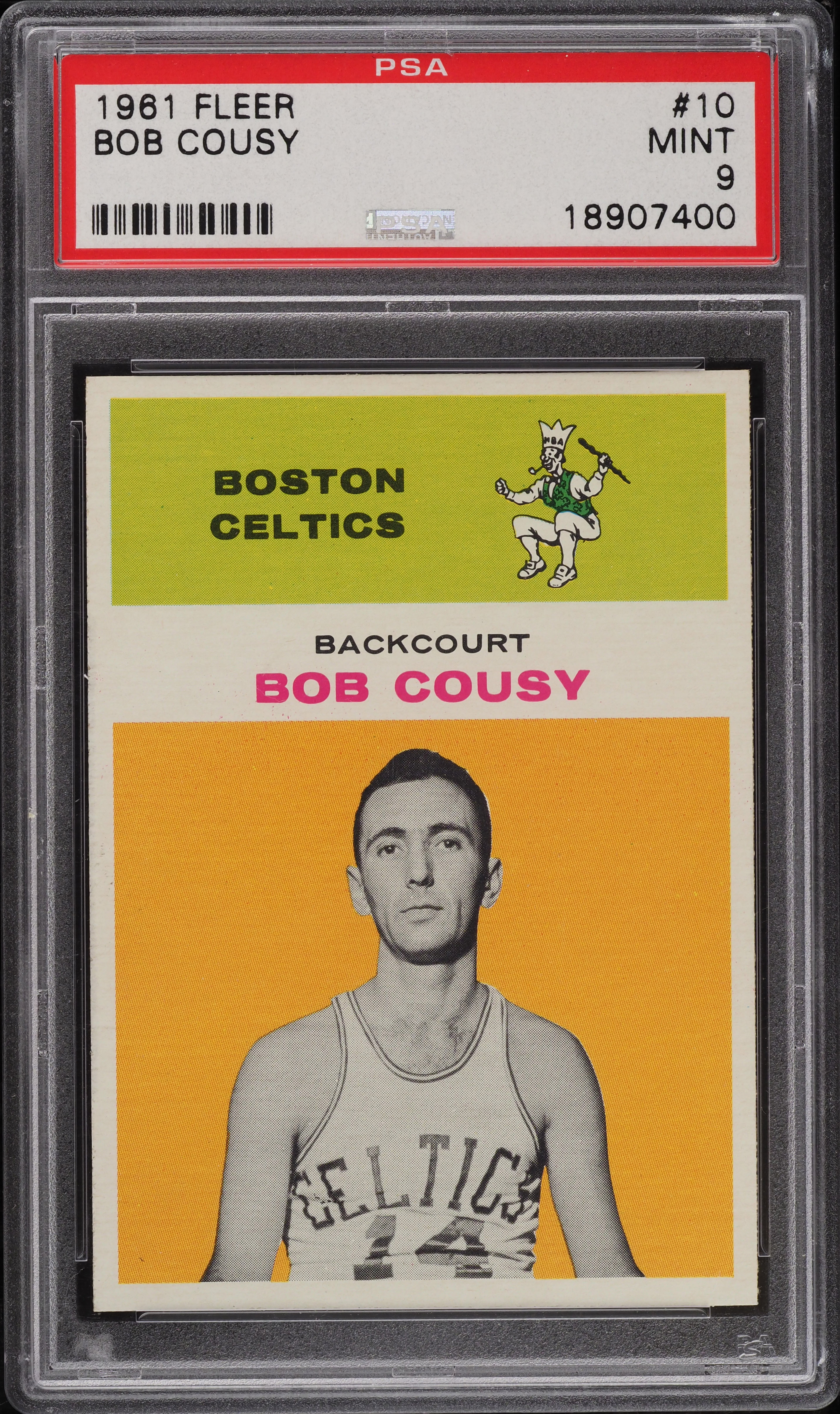 1961 Fleer Basketball Bob Cousy #10 PSA 9 MINT (PWCC-A)