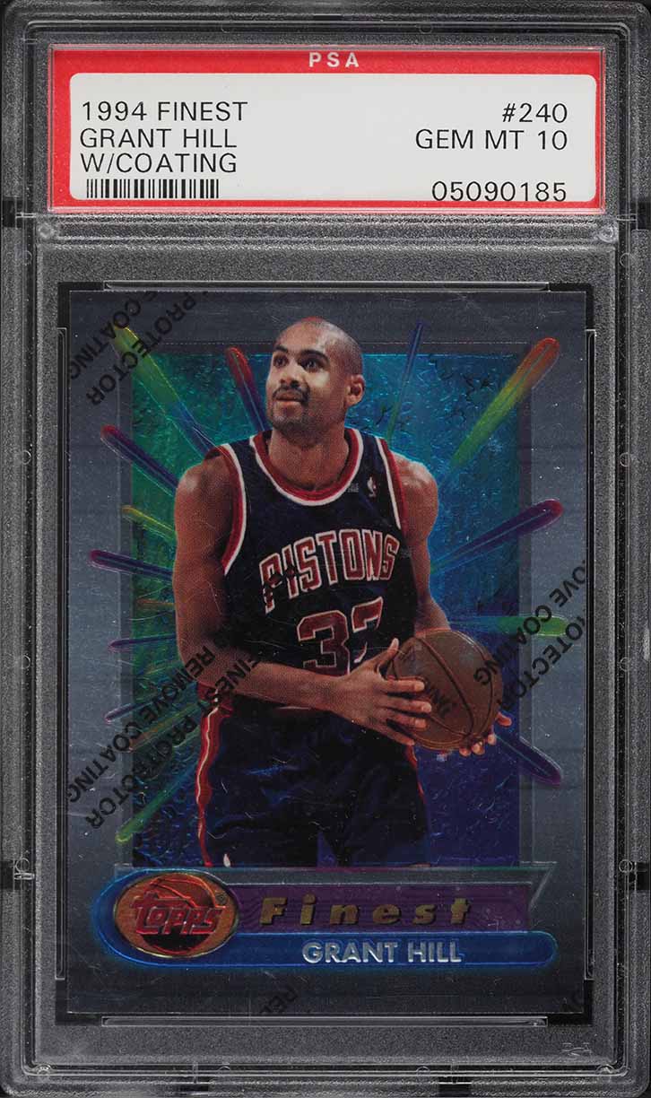 1994 Finest Basketball w/ Coating Grant Hill ROOKIE #240 PSA 10 GEM MINT