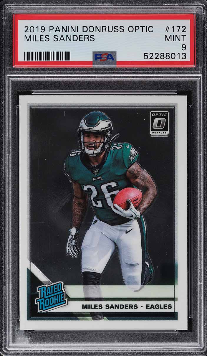 2019 Donruss Optic Miles Sanders ROOKIE RC #172 PSA 9 MINT