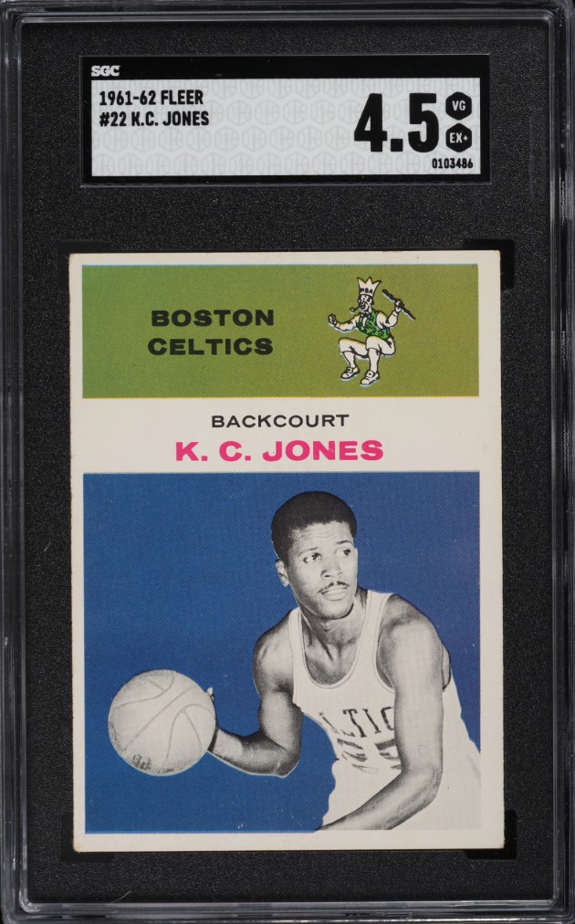 1961 Fleer Basketball K.C. Jones ROOKIE #22 SGC 4.5 VGEX+