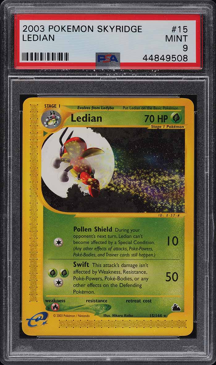 2003 Pokemon Skyridge Ledian #15 PSA 9 MINT