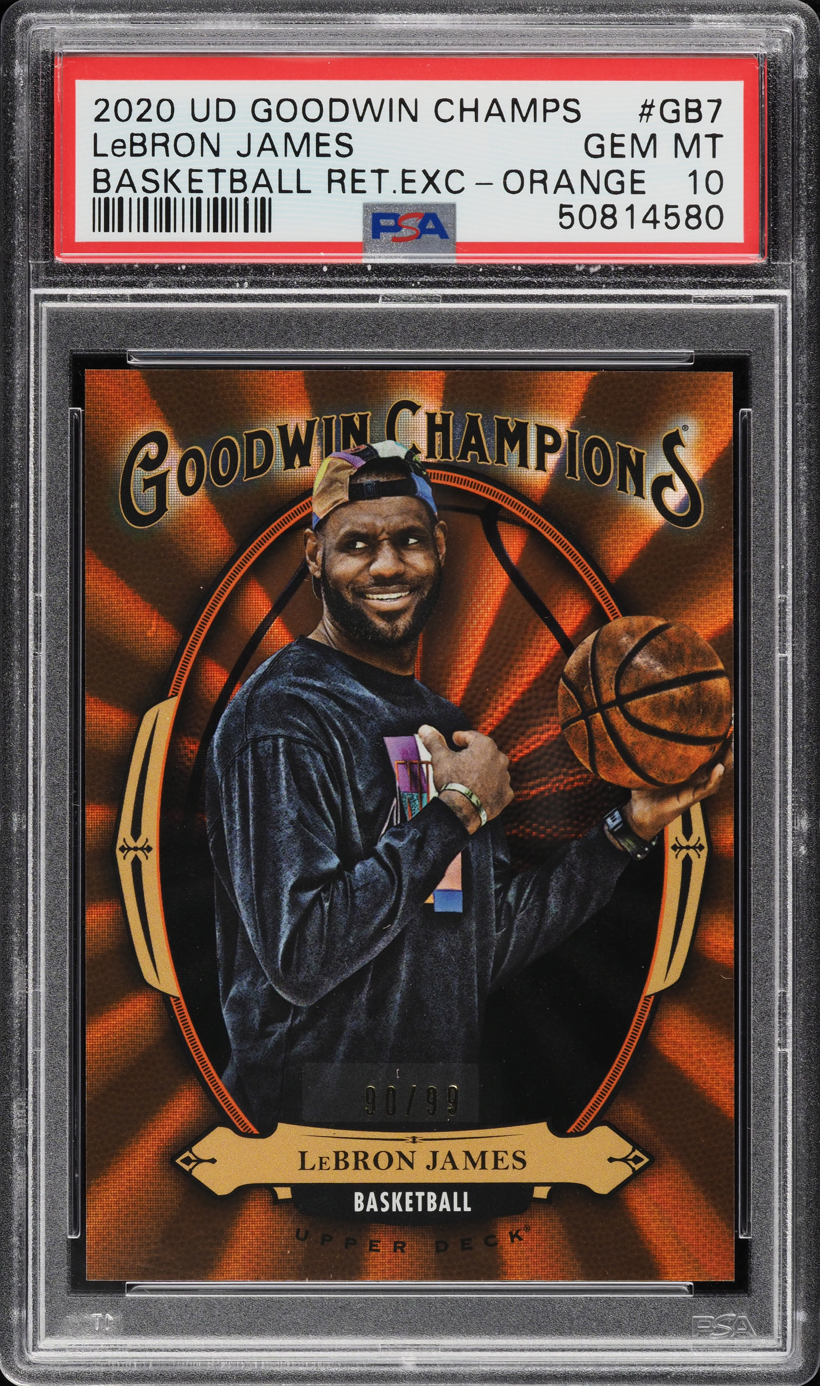 2020 Upper Deck Goodwin Champions Orange LeBron James /99 #GB-7