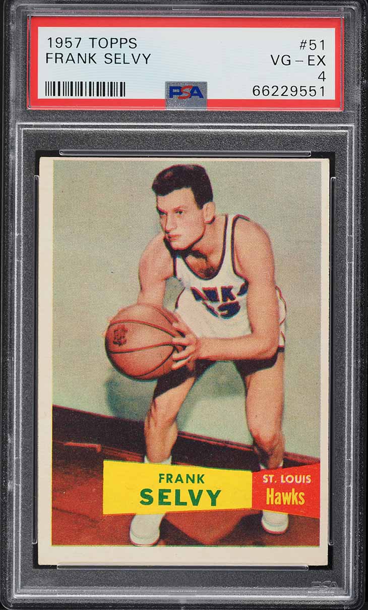 1957 Topps Basketball Frank Selvy ROOKIE #51 PSA 4 VGEX