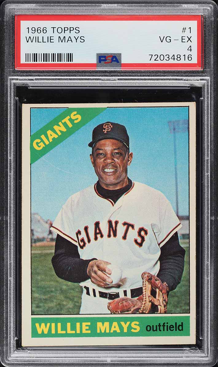 1966 Topps Willie Mays #1 PSA 4 VGEX
