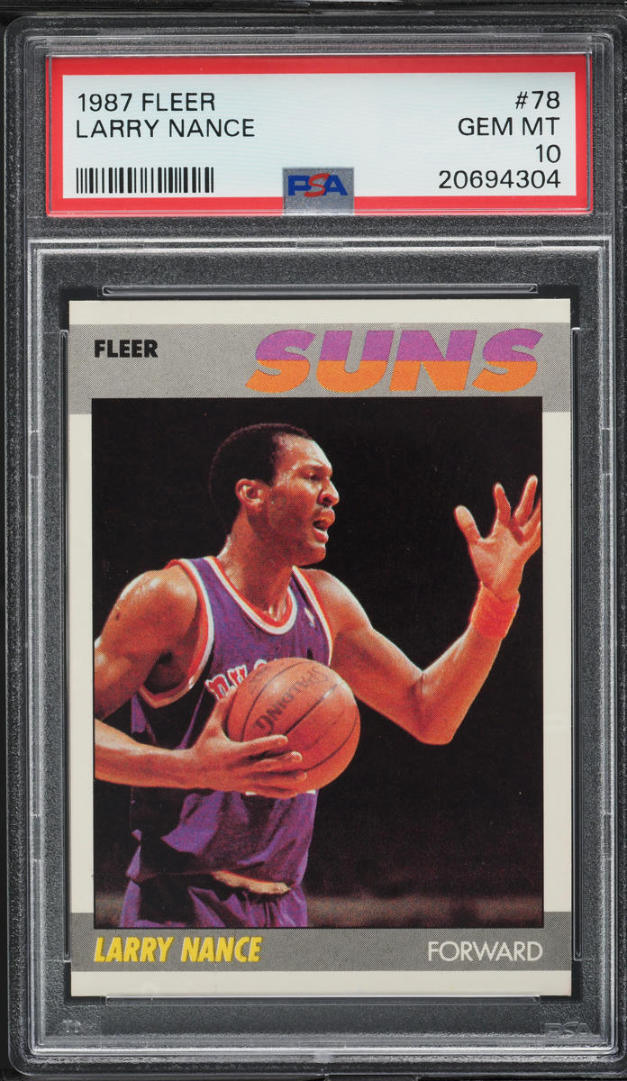 1987 Fleer Basketball Larry Nance #78 PSA 10 GEM MINT