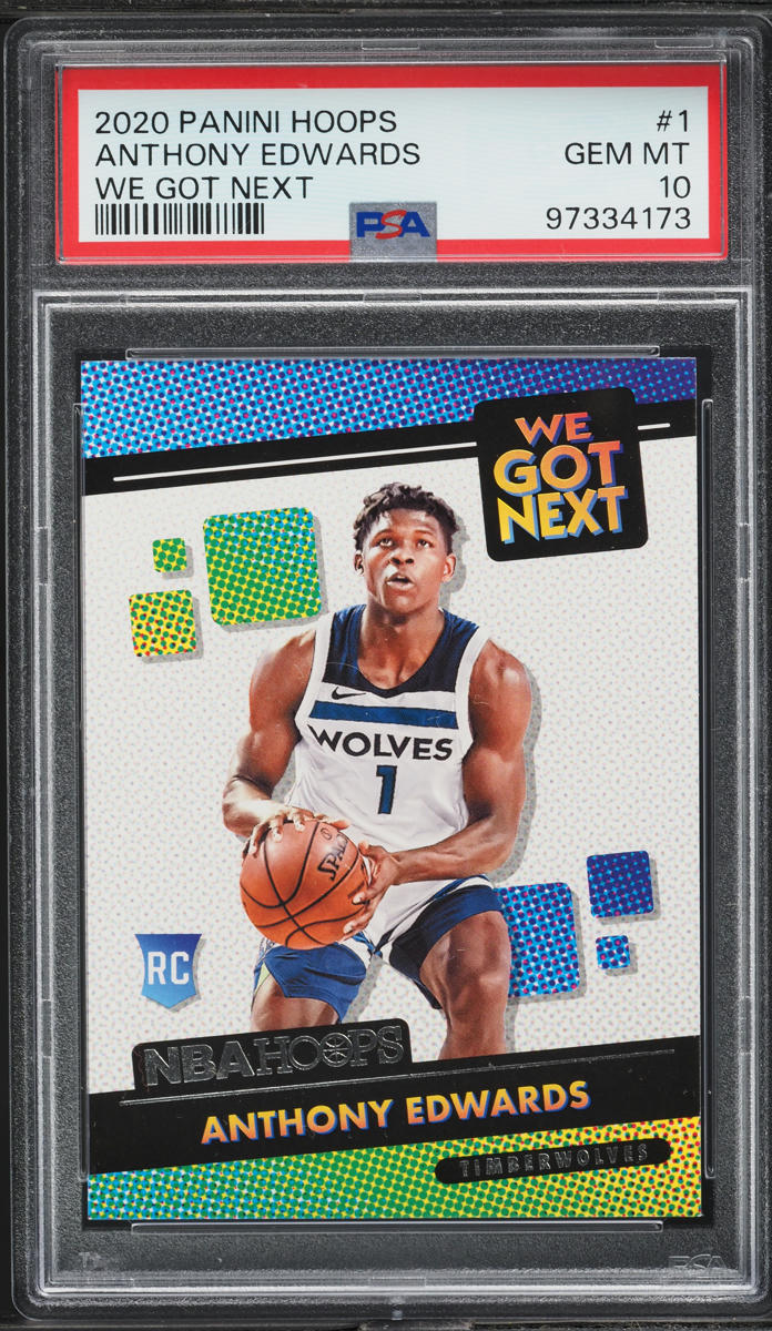 2020 Hoops We Got Next Anthony Edwards ROOKIE #1 PSA 10 GEM MINT