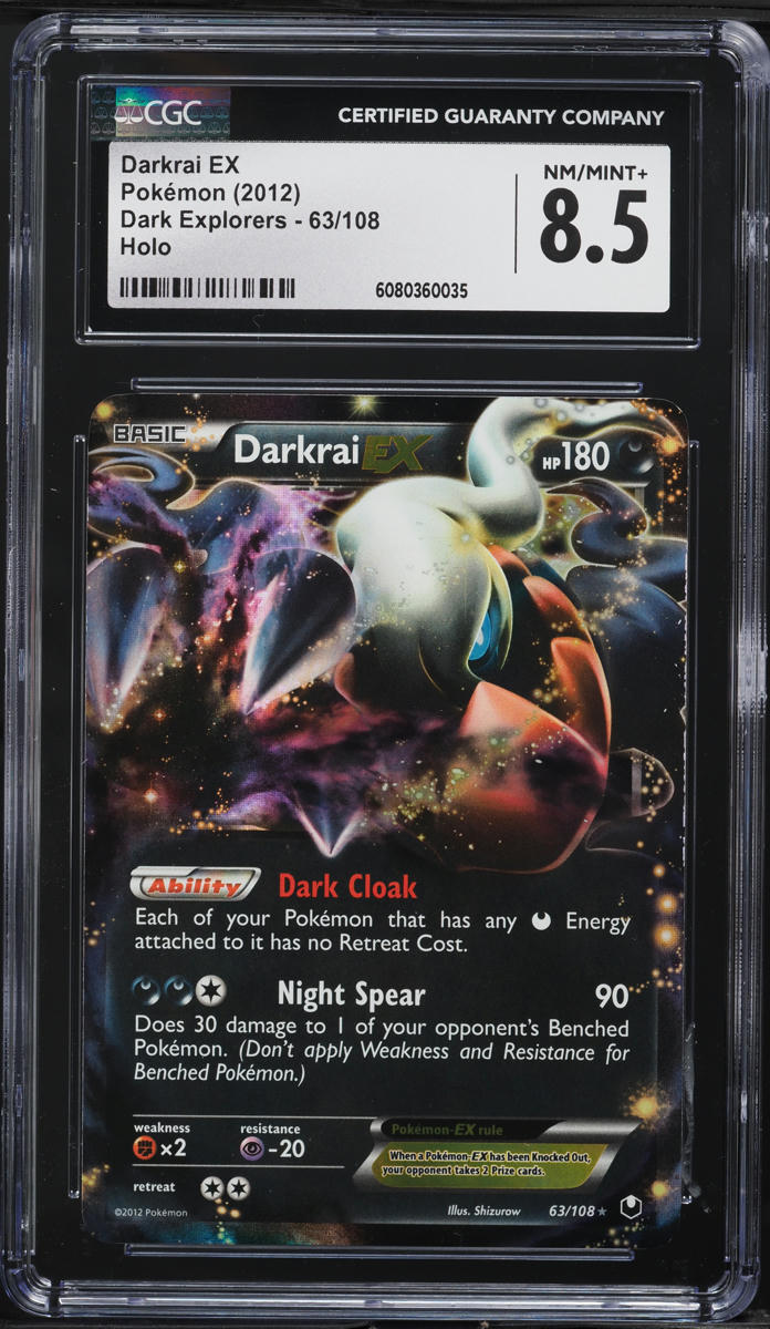 2012 Pokemon Black & White Dark Explorers Holo Darkrai EX #63 CGC 8.5 NM-MT+