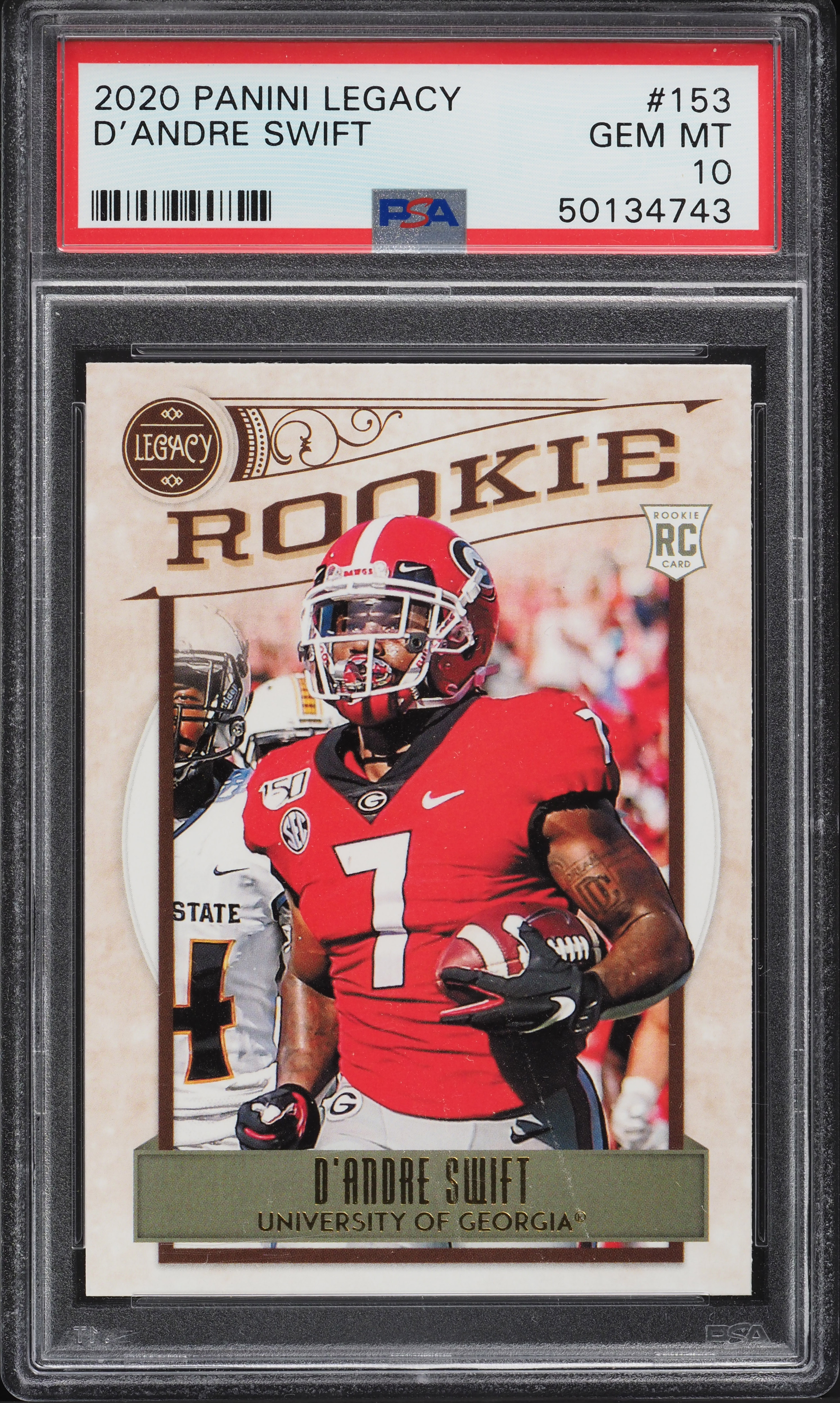 2020 Panini Legacy D'Andre Swift ROOKIE #153 PSA 10 GEM MINT