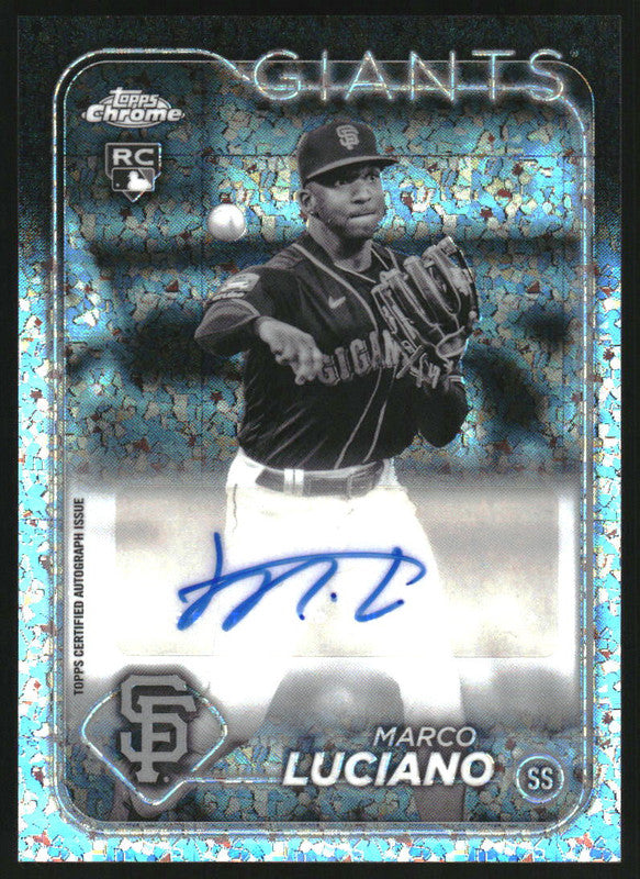 2024 Topps Chrome Update Black and White Mini-Diamond Marco Luciano RC Auto