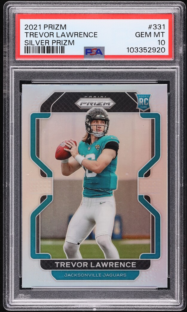 2021 Panini Prizm Silver Trevor Lawrence ROOKIE #331 PSA 10 GEM MINT