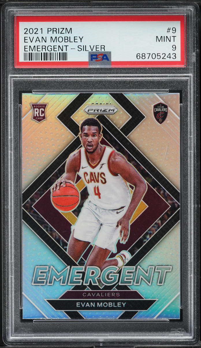 2021 Panini Prizm Emergent Silver Evan Mobley ROOKIE #9 PSA 9 MINT