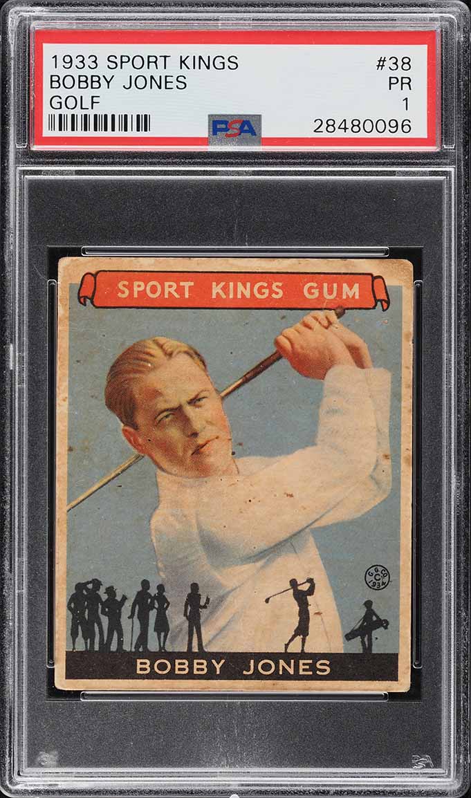 1933 Goudey Sport Kings Bobby Jones GOLF #38 PSA 1 PR (PWCC-E)