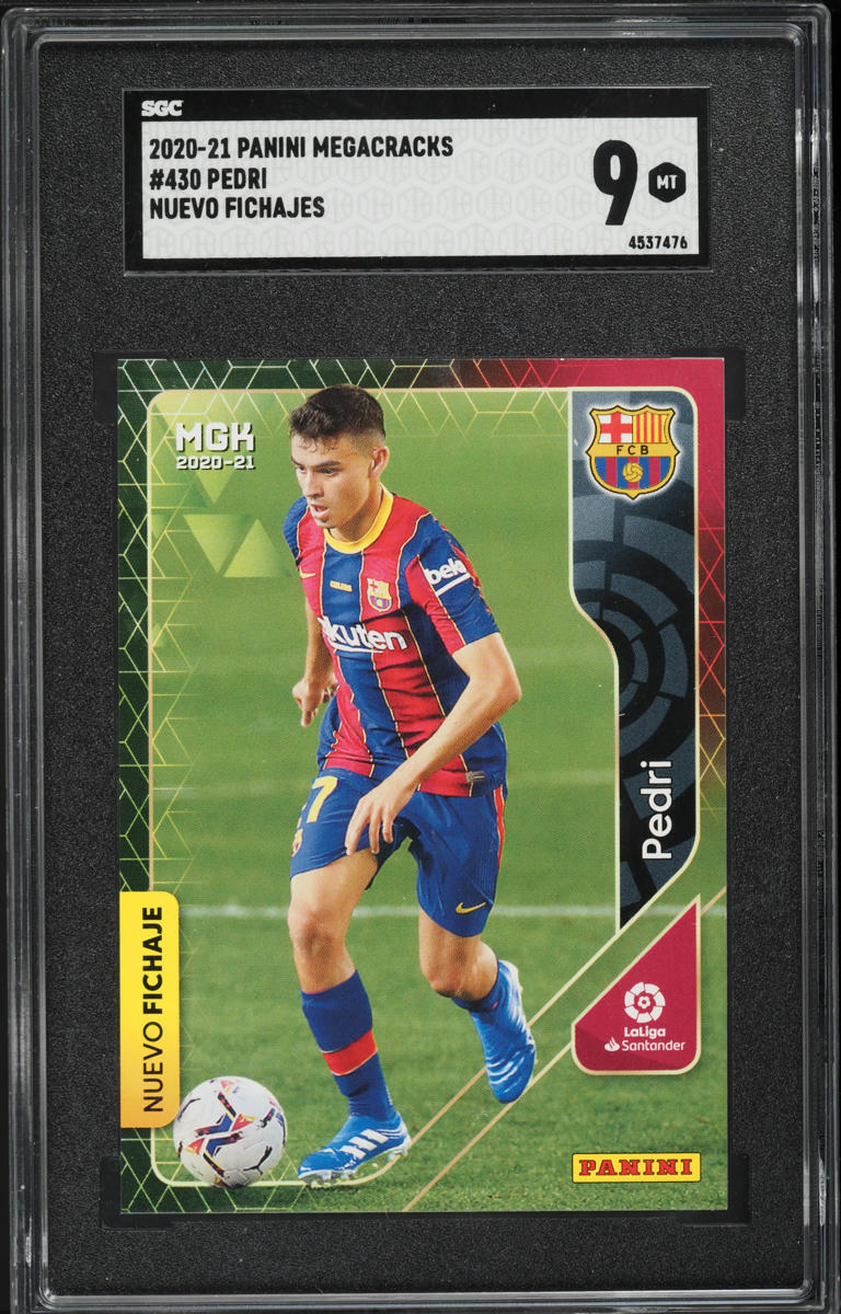 2020 Panini Megacracks Nuevo Fichajes Pedri ROOKIE #430 SGC 9 MINT