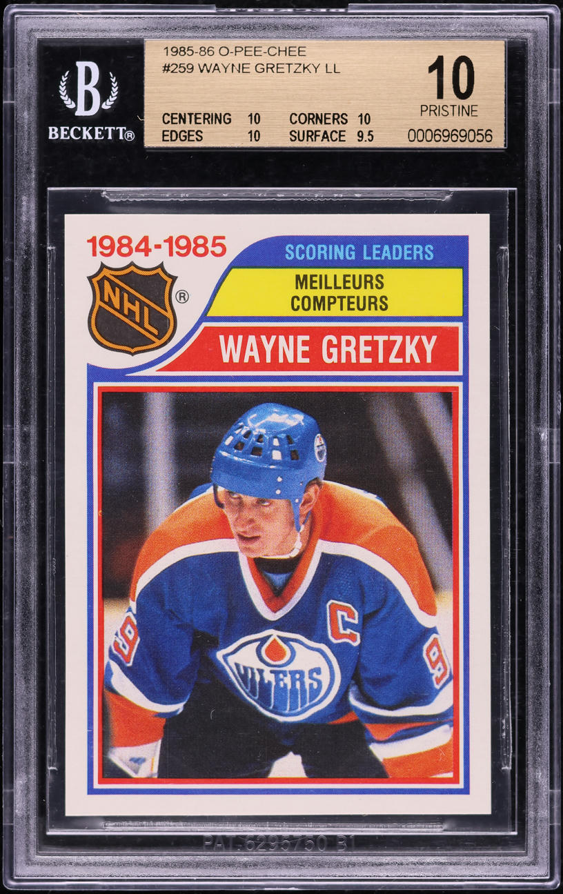 1985 O-Pee-Chee Hockey Wayne Gretzky LDRS #259 BGS 10 PRISTINE