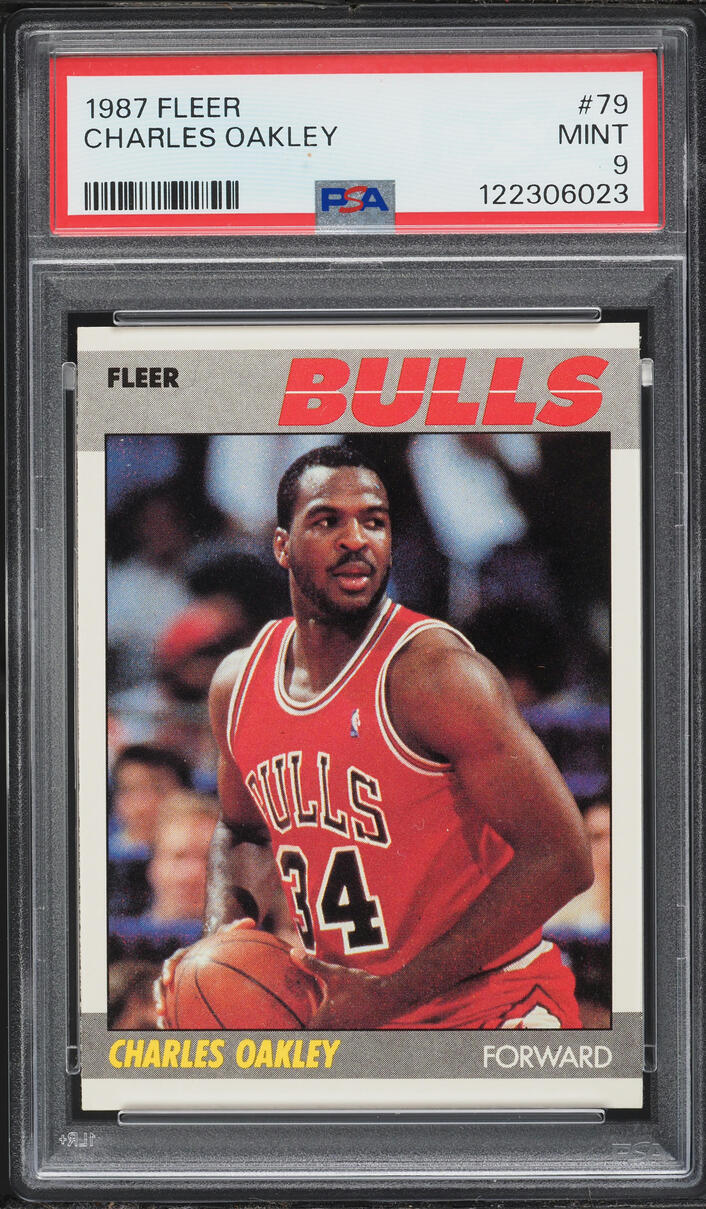 1987 Fleer Basketball Charles Oakley #79 PSA 9 MINT